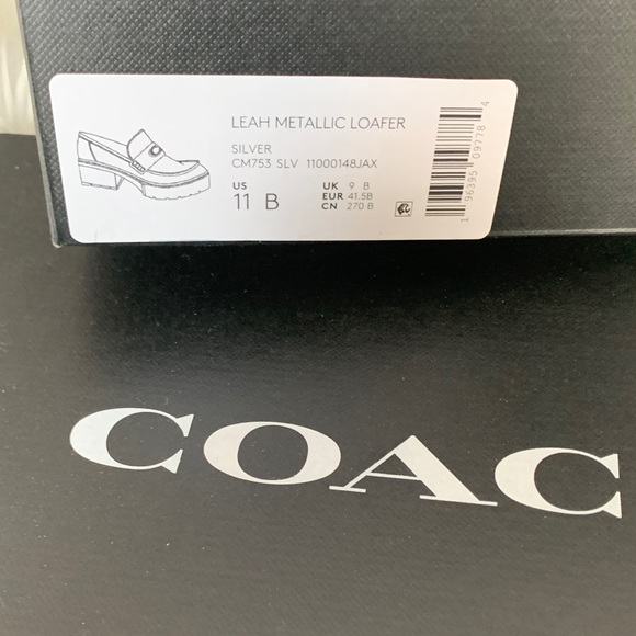 🌟COACH LEAH METALLIC LOAFERS🌟 - Picture 7 of 9